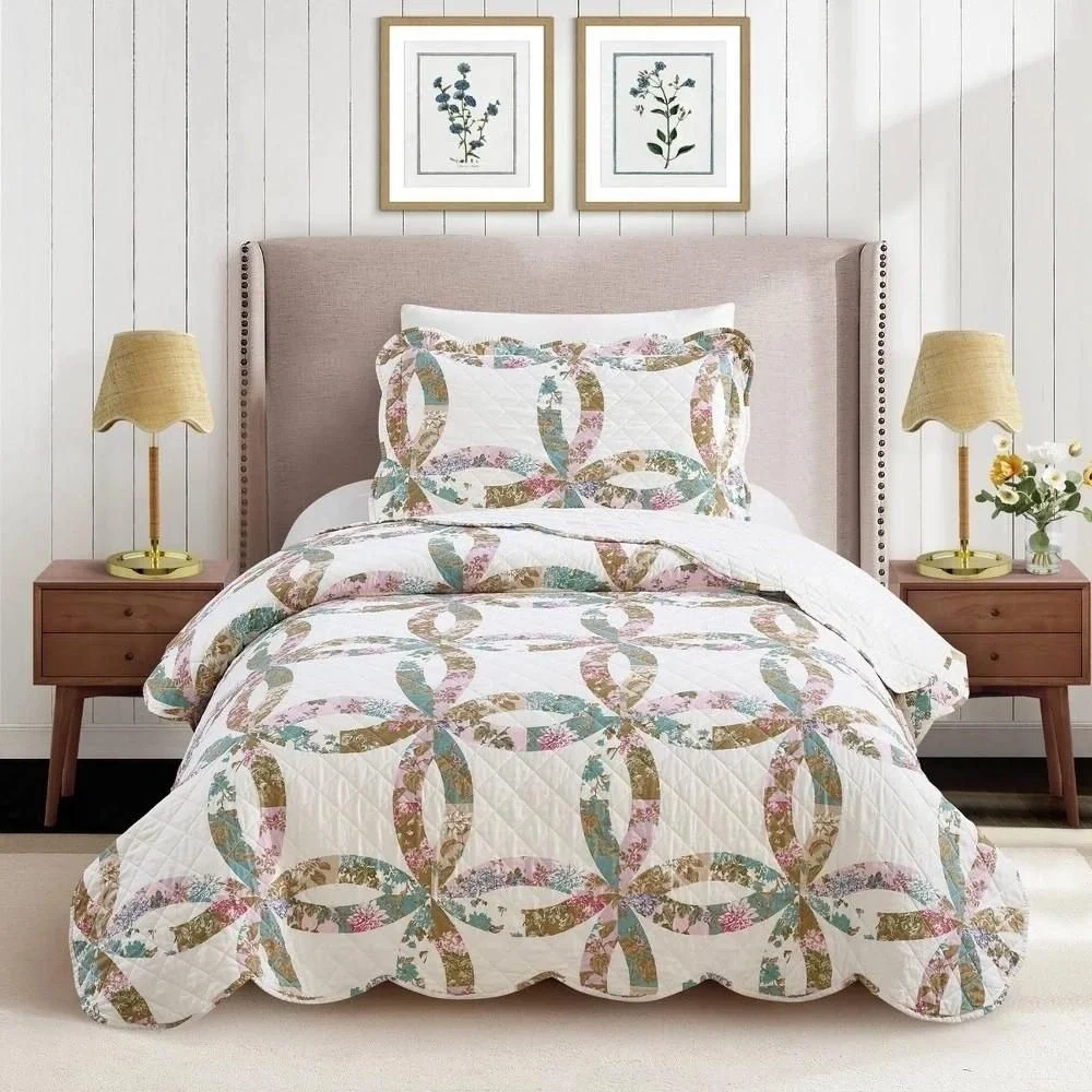 Modern Heirloom 2pc Twin/Twin XL Dahila Chain Quilt Bedding Set